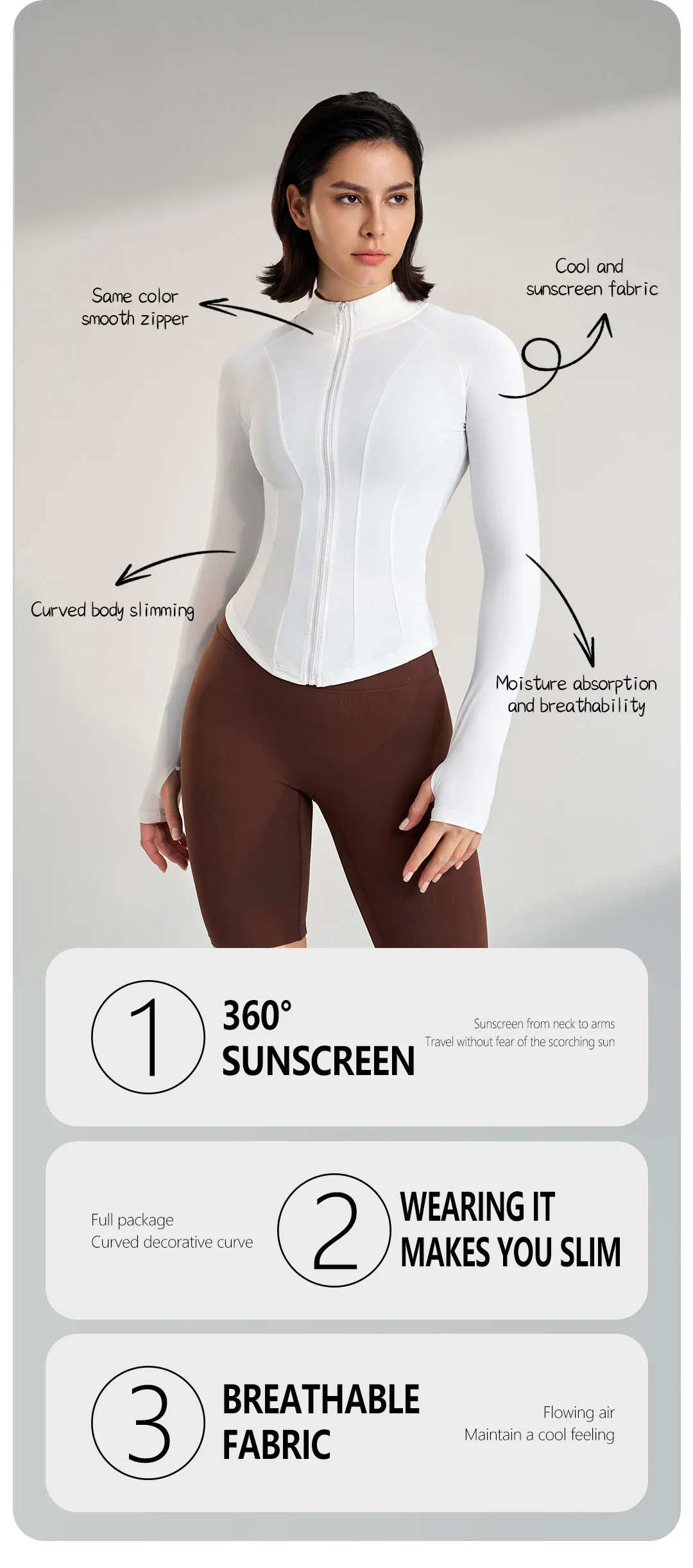 High Elastic Ice Cool Anti-Mosquito Yoga Jacket UV Resistant Sunproof Apparel for Outdoor Training Travel Sports Breathable