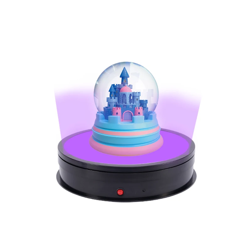 30cm Colorful Luminous Intelligent Remote Control Display Stand RGB Color Live Broadcast Rotary Exhibition Table 36kg Turntable