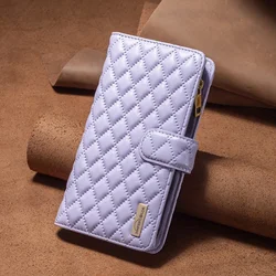 Compact Leather Fragrance Flip Zipper Wallet Case - Note 12 Pro Plus 5G (Purple)