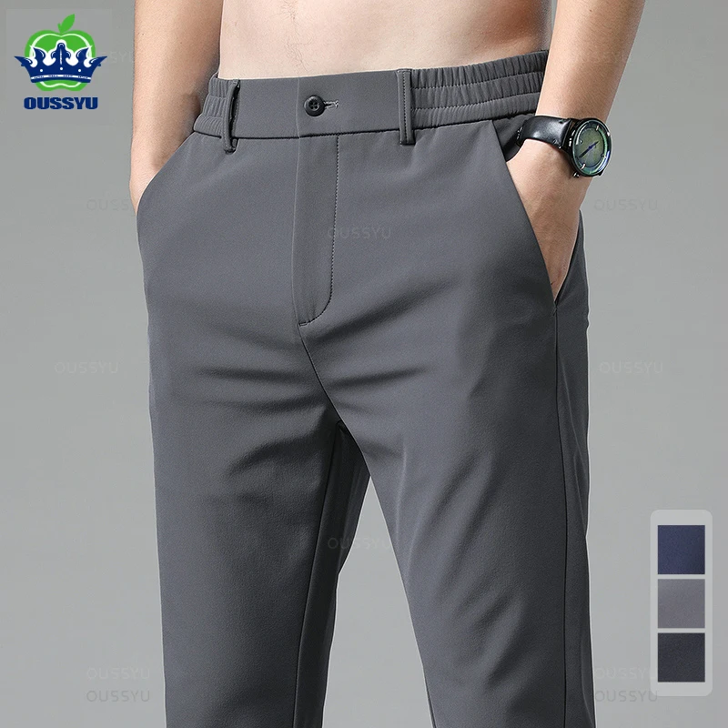 Pantalon stretch slim automne pêche urbaine élégant confortable hommes business casual