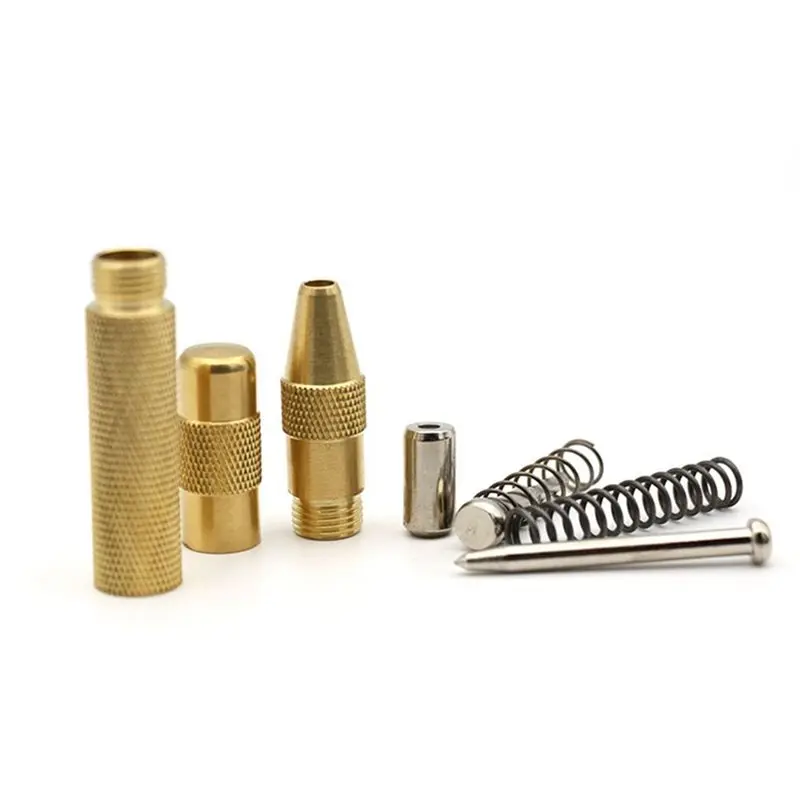 AB15-5Pcs 스프링 장착 자동 센터 펀치 마킹 도구 목공용 금속 드릴 비트