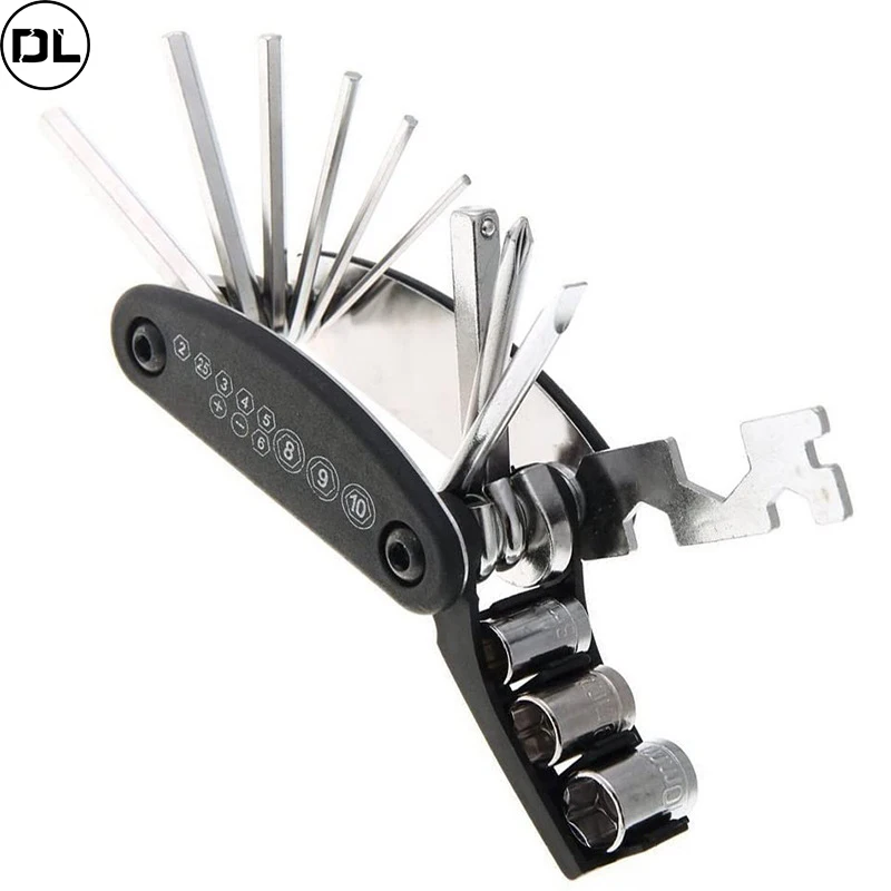 16 In 1 Bike Bicycle Multi Repair Tool Set Kit Hex Spoke Cycle Screwdriver Tool Wrench Mountain Cycle Tool Sets Motorcycle Tools 10pcs carburetor adjustment screwdriver carburator tool kit for engine trimmer weedeater chainsaw