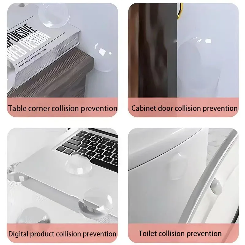 Stealth transparent silicone door handle anti-collision and noise reduction pad protects the door handle, and wall's cushioning