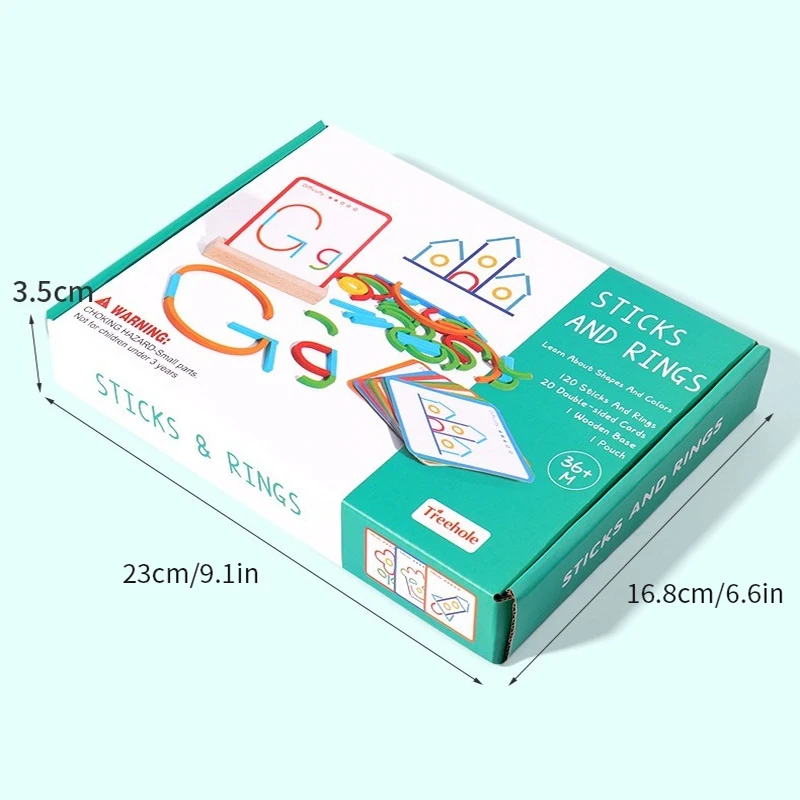Wooden Toys Children's Wooden Ring Early Education Mosaic Board Kindergarten Creative Puzzle Building Blocks