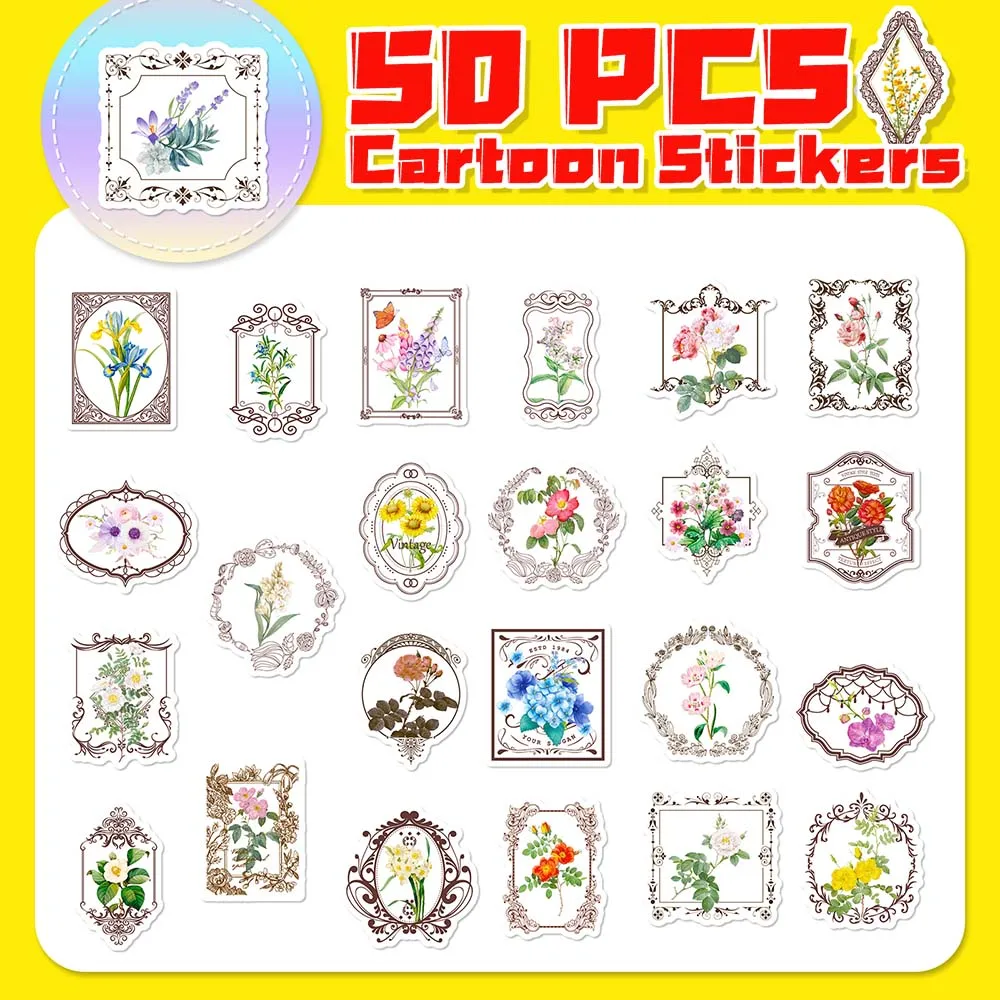 Рисунок 3 - 10/50Pcs ретро цветы арт эстетические