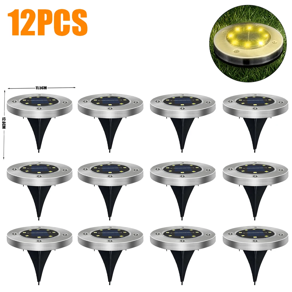 solar camping lights Solar Led Light Outdoor Solar Lamp 1-12Pcs Waterproof Solar Powered Lantern for Pathway Patio Garden Decoration Outdoor Lighting led solar garden lights Solar Lamps