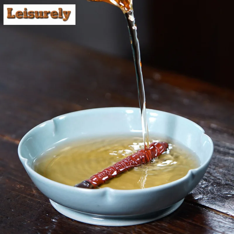 Yixing Zisha Ink Brush Tea Pet Vintage Fish Tank Landscaping Tea Figurine Play Toys Tea Statue Ornaments Supplies Workmanship