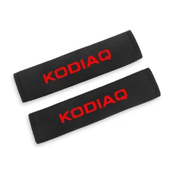 Luxury Car Seat Belt Covers - Soft Cotton Shoulder Pads for Enhanced Comfort (For Kodiaq - Red)