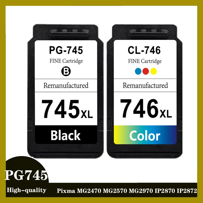 

PG745 CL746 PG-745 CL-746 Replacement Ink Cartridge for Canon Pixma MG2470 MG2570 MG2570S MG2970 MG3070 MG3077 TR4570 Printer