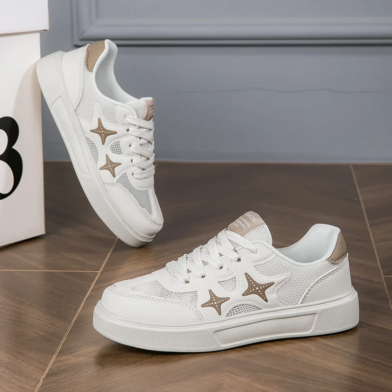 2024 Summer New Comfortable Casual Women's Shoes Fashion Soft Bottom Breathable Mesh Flat Women's Zapatos De Mujer