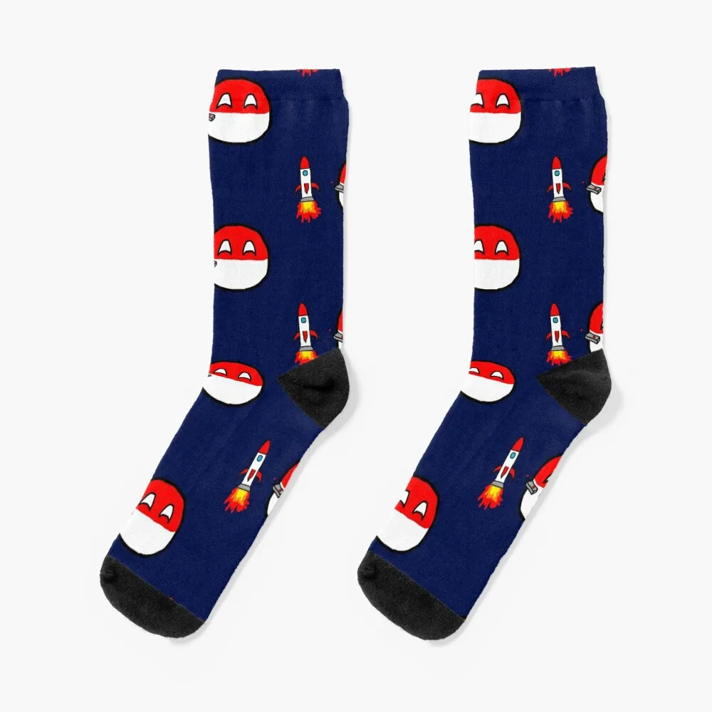 

POLANDBALL can into space! Socks Soccer Stockings Socks Women Men's