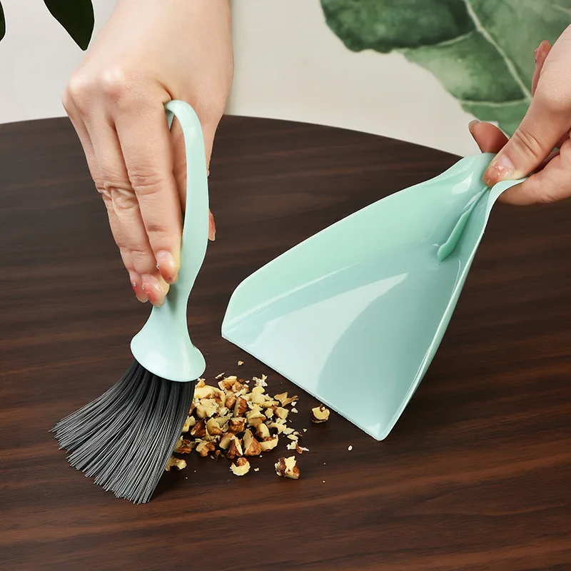 1 Set Soft Thick Bristle Mini Broom Dustpan Set Cleaning Kit Desktop Pet Hair Cleaning High Tenacity Cleaning Tool Clean Brushes
