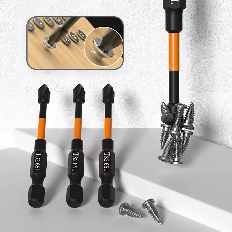 

LIDIAO Screwdriver Set Hand Tools Strong Magnetic Batch Head Screwdriver Electric Bit High Torque Hex Shanked Cross Bits Set