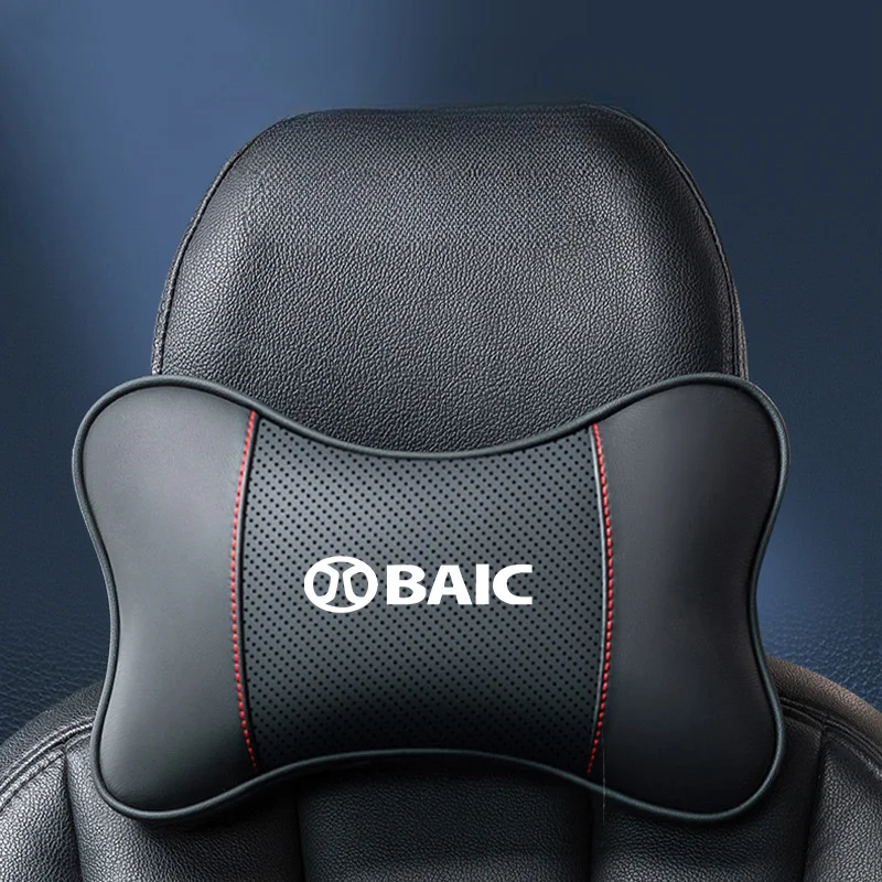 1개 자동차 장식품 시트 헤드레스트 자동차 로고 목베개 BAIC BJ40 X55 PLUS X7 BJ60 X75 BJ30 X35 D35 액세서리 인테리어용
