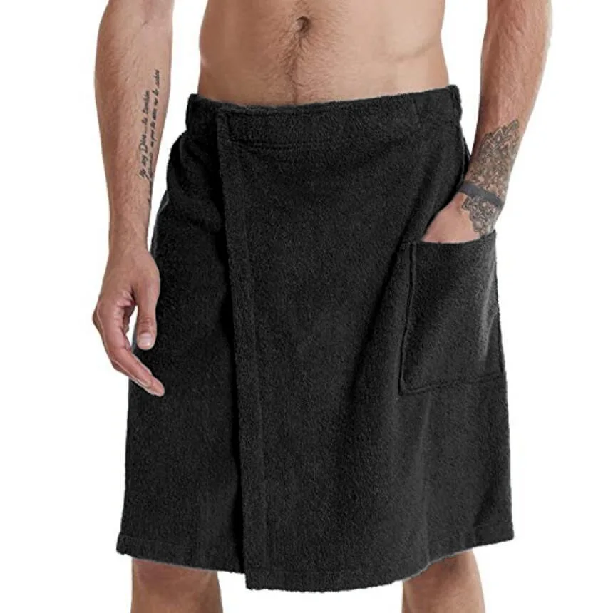 YOMDID Asciugamano da bagno morbido e indossabile da uomo con tasca, accappatoio, accappatoio, telo doccia, sauna, palestra, nuoto, vacanze, spa, telo da spiaggia, Toalla De Playa_voghion.com