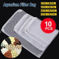 5/10Pcs Aquarium Filter Net Bags Reusable Fine Filter Media Bags With Zipper For Fresh Saltwater Tanks Aquarium Fish Tank Filter 1