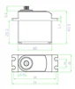 4X Waterproof Servo 20Kg 25Kg 30Kg 35Kg 40Kg High Speed Metal Gear Digital Baja Servo For 1/8 1/10 Scale RC Car Free Gifts 5