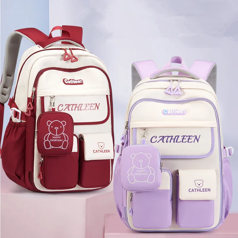 Bear series Children Backpack Girl School Bag Pink For Kid Child Teenage Schoolbag Primary Kawaii Cute Waterproof mochilas 2SIZE 1