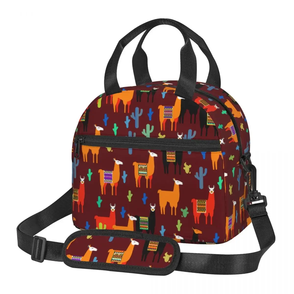 

Большая термоизолированная сумка для ланча в мексиканском стиле с регулируемым ремешком