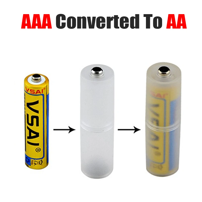 높은 인성 플라스틱 쉘 AAA AA 건전지 리튬 이온 변환기 휴대용 배터리 홀더 케이스 스위처 배터리 보관함