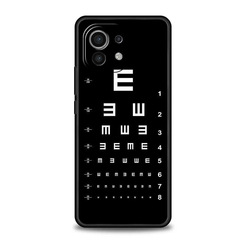 Medical Eye Vision Chart Design Soft TPU Phone Case Cover