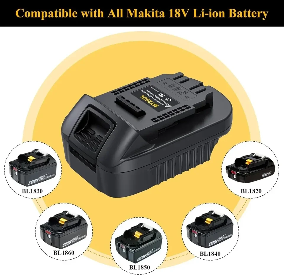 Adapter For Makita 18V Li-ion Battery To For Dewalt For Milwaukee For