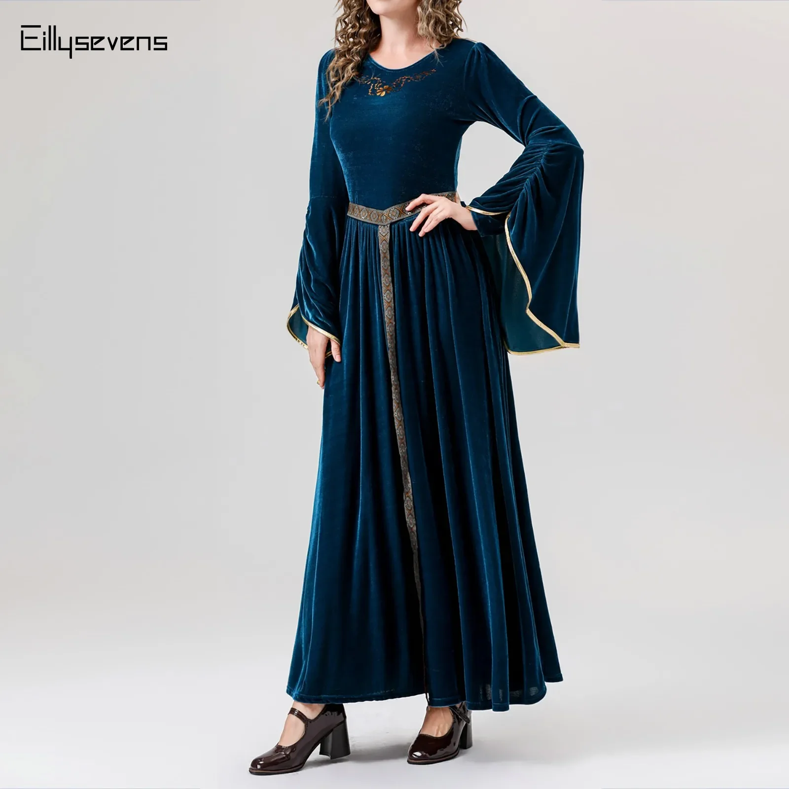 

Женское платье принцессы средневекового возрождения, карнавальное платье для Хэллоуина, женская одежда для представлений, яркий костюм для карнавала