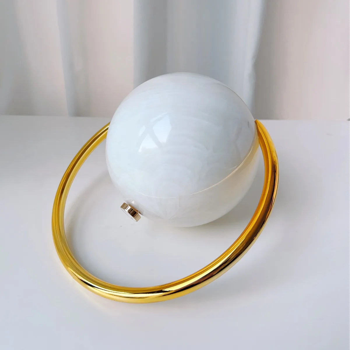 New Round Ball Women's Handbag Brand Designer Bowling Bag PVC Mini Shoulder Bags Female Luxury Purse Fashion Armpit Bag