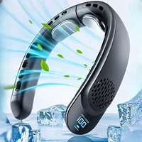 Ventilateur de Cou USB à Noyau Facades, Turbine au Design Sans Vanité, Facile à Contrôler et à Transporter pour l'Extérieur, Portable, Cadeau d'Été, Nouvelle Collection 2024 1