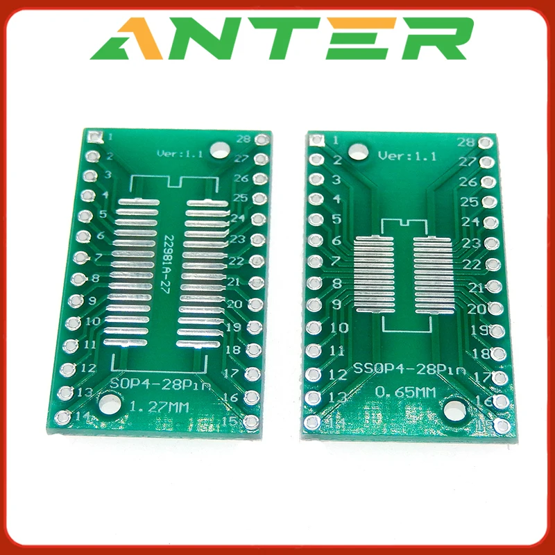 5pcs/lot TSSOP28 SSOP28 SOP28 to DIP28 Transfer Board DIP Pin Board Pitch Adapter In Stock