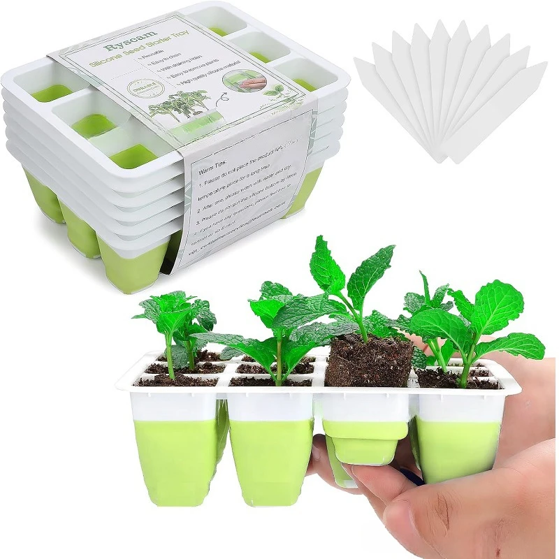 Silicone Seedling Pot Seed Starter Tray Plant Culture Hole Pot