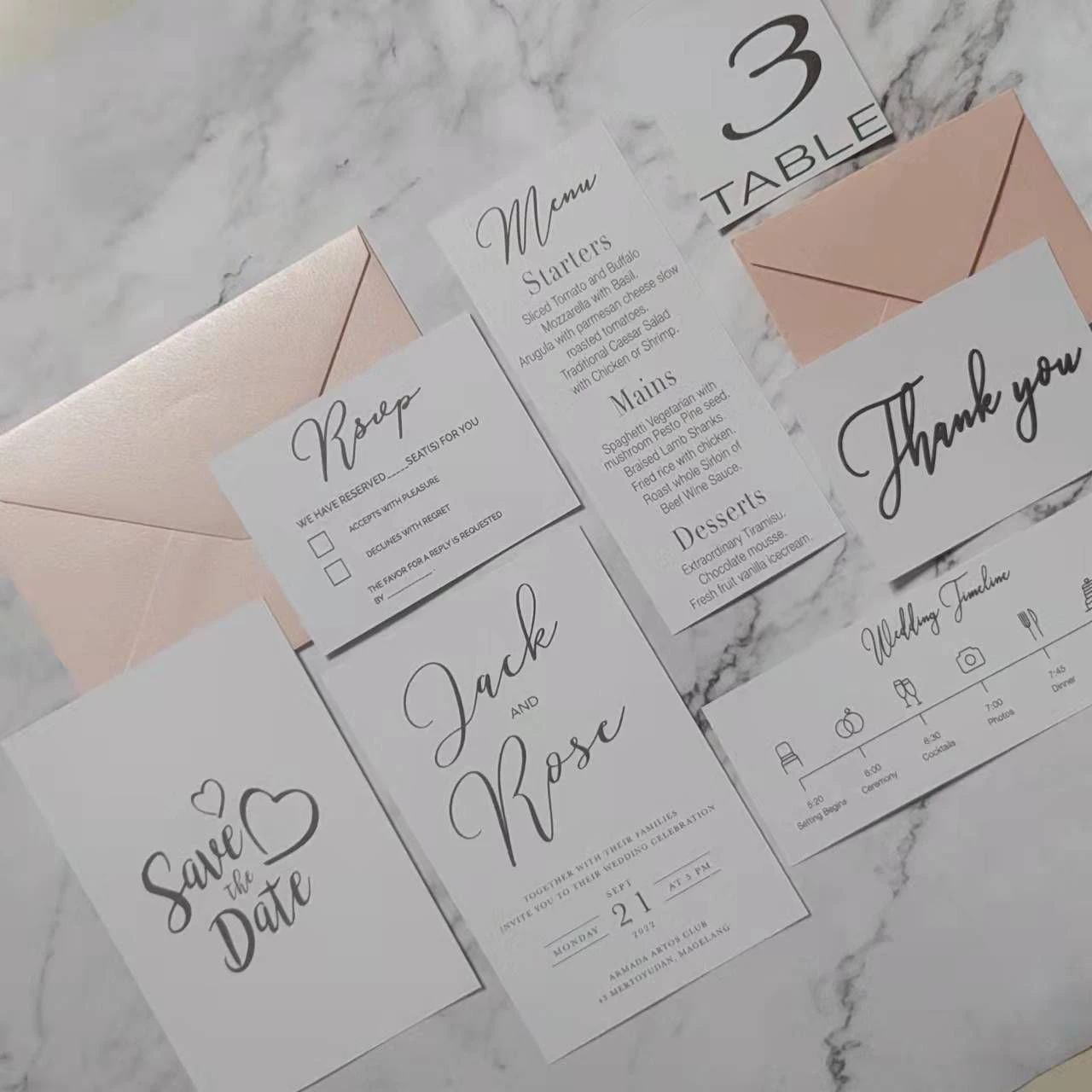 Event Invitation Save The Date Card Rsvp Card Wedding Timeline Menu Card  Thank You Card Table And Place Card Printing And Design - Cards &  Invitations - AliExpress