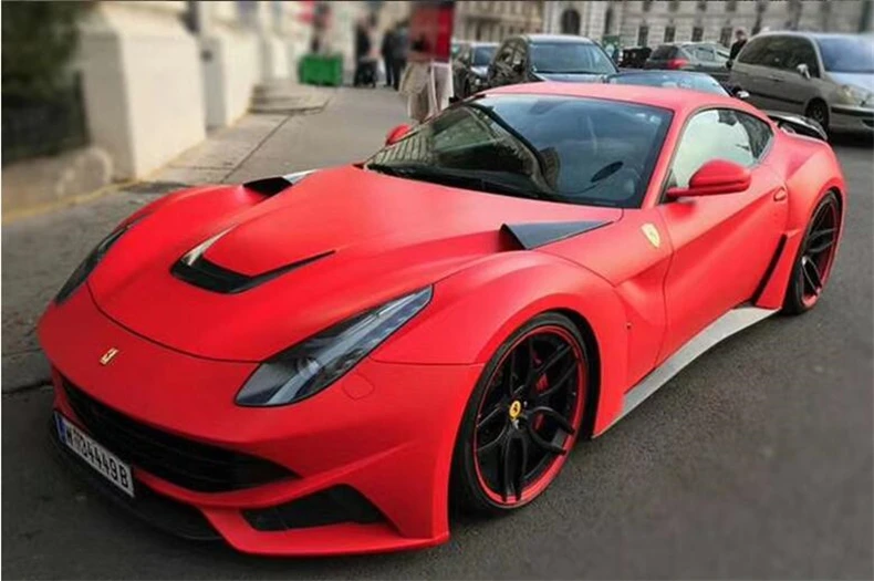 For Ferrari F12 2013-NO Real Carbon Fiber Front Engine Hood Bonnet Vent Decorate Tim Cover High Quality Car Accessories - - Racext 27