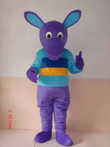 

New Adult Hot Sale Foam Purple Kangaroo Doll Fancy Cartoon Mascot Costume Plush Christmas Fancy Dress Halloween Mascot Costume