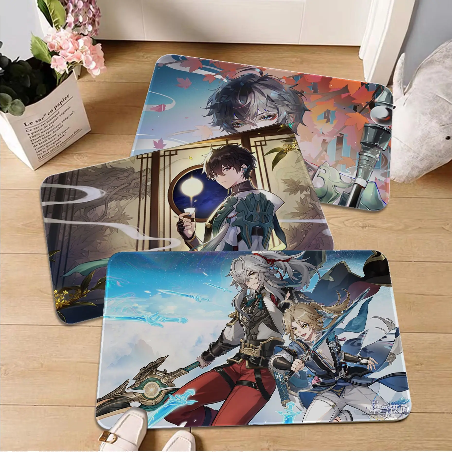

Honkai Star Rail Floor Mat Bathroom Mat Kids Room Bedroom Decoration Balcony Anti-Slip Doormat Living Room Welcome Rug