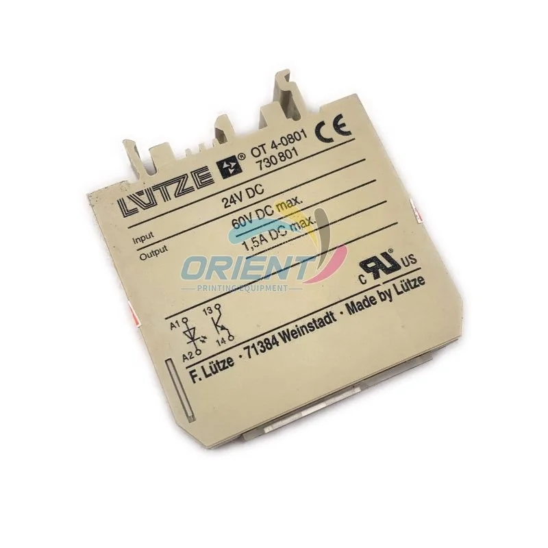

Original Solid State Relays DC 24V 730801 OT 4-0801 Semiconductor Relay For Printing Machine Parts