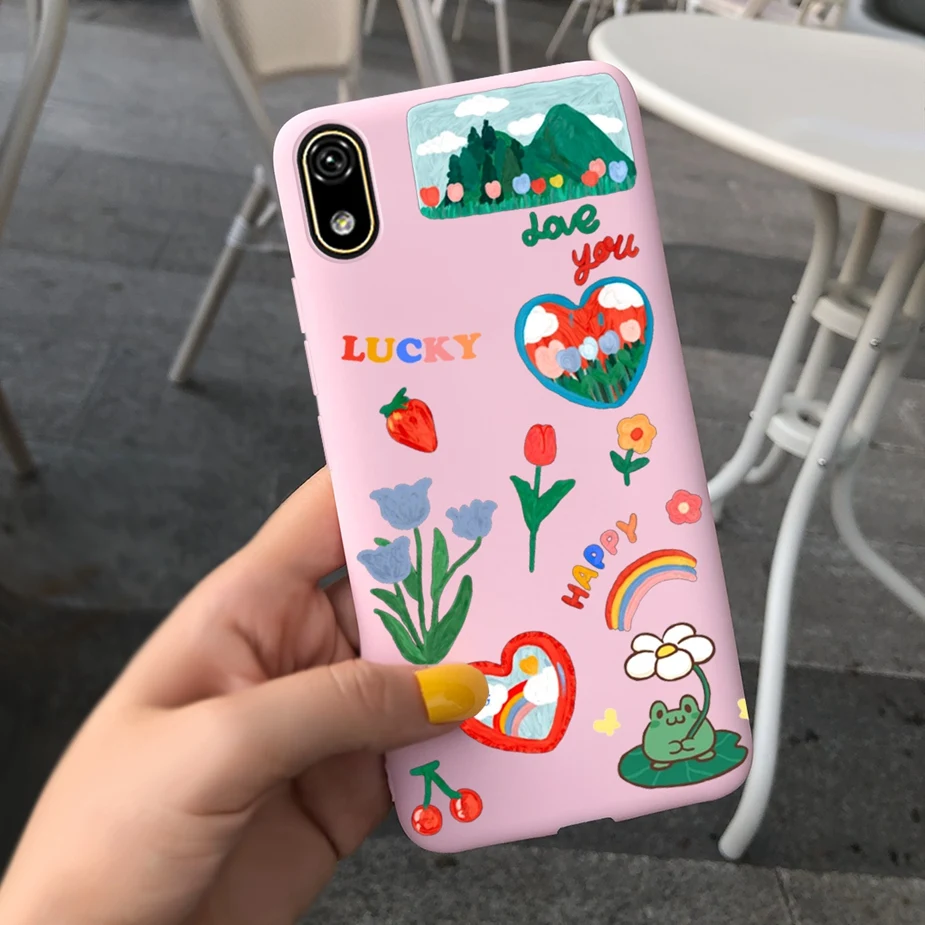Stylish Painted Silicone Soft TPU Phone Case - Protective Back Cover Bumper