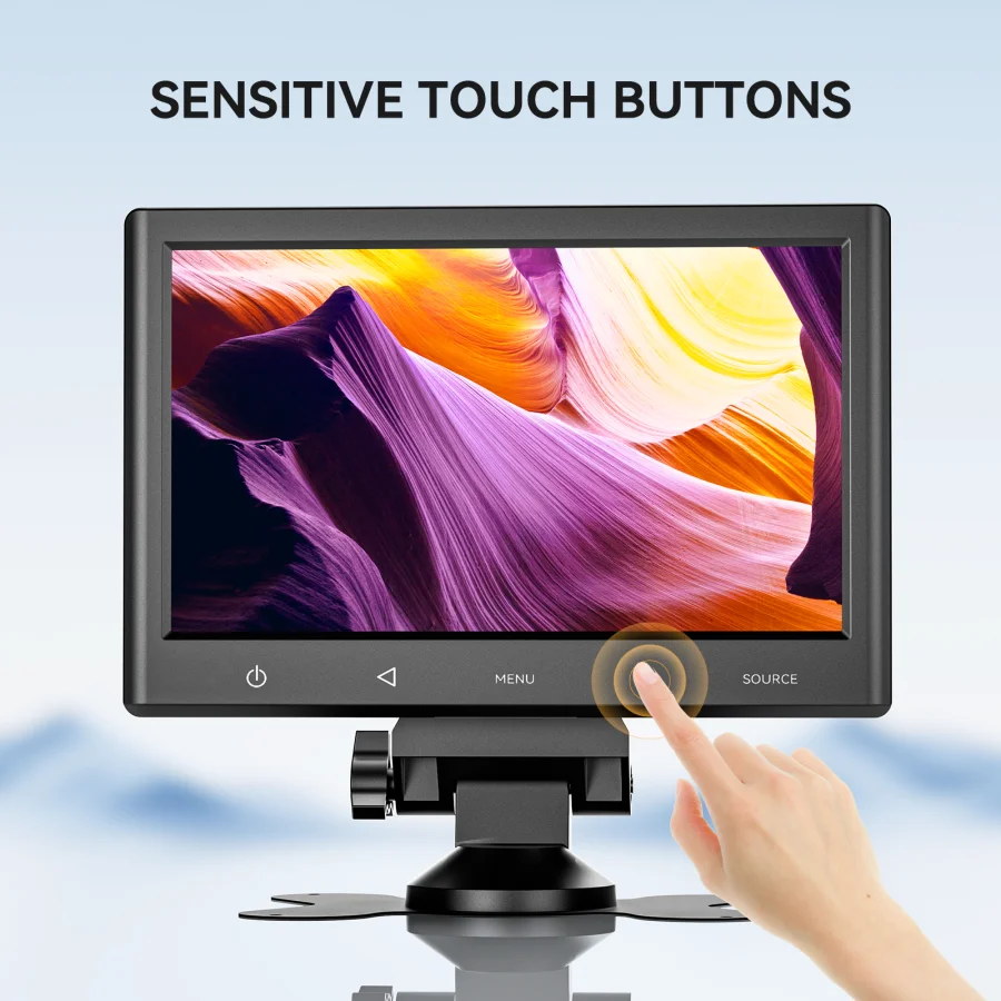 Miktver-޴ 7 ġ , 1024x600,  IPS ȭ, ̹ ̷, ø VGA/AV/HDMI ÷,   Ŀ 