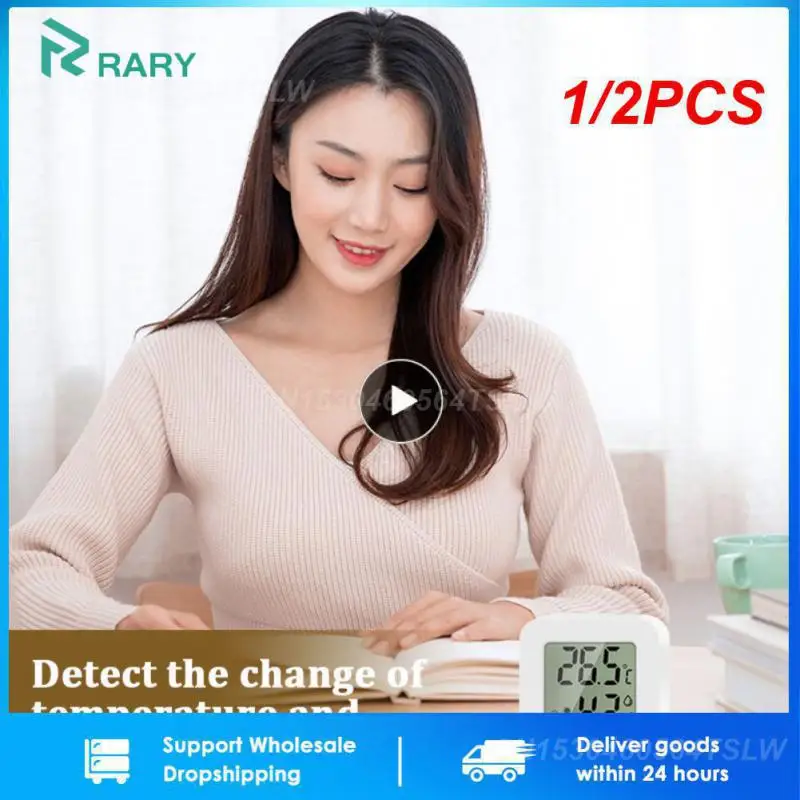 

1/2PCS Indoor Thermometer LCD Digital Temperature Room Hygrometer Gauge Sensor Humidity Meter Indoor Gauge Weather Station
