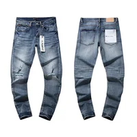 Fashionable High Street European American Jeans 24 Year Authentic Version Classic Casual Trousers Holes Style For Men Women 1