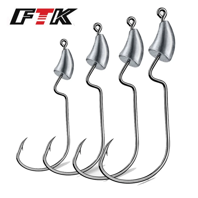 FTK 5Pcs 1.75g 2.5g 3.5g Crank Jig Head Hook Fishing Hook Head Jig Lure  Hard Bait Soft Worm Fishhook Jig Hook For Fishing - AliExpress