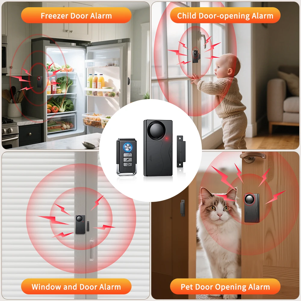 Electop High-Decibel Window & Door Security Alarm