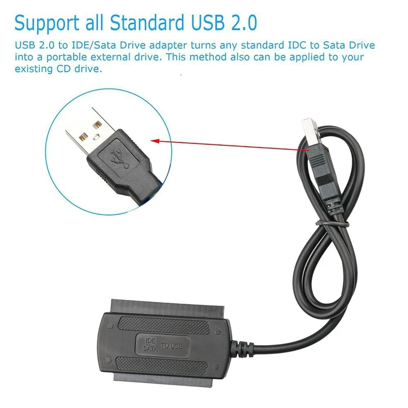 USB 2.0 IDE S-ATA 2.5 3.5인치 하드 드라이브 HDD 컨버터 어댑터 케이블