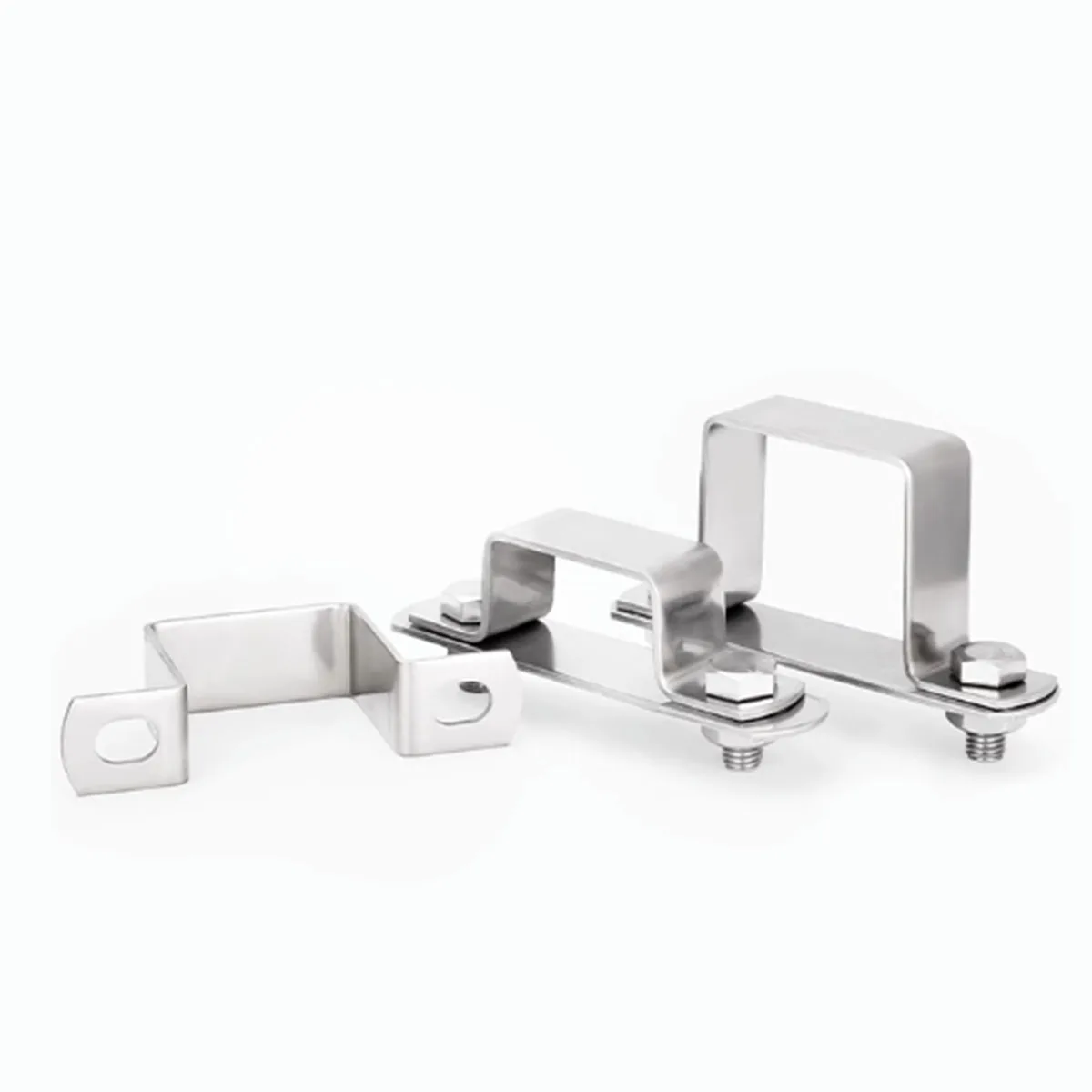 Morsetti A U In Acciaio Inox 304 - 15 Pezzi 20x20mm, Per Fissaggio Tubi Quadrati