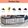 Transparent Storage Bag Large Capacity Foldable Organizer Non-Woven Fabric With Household Carry Handles Zipper Duvet Cover Under 3