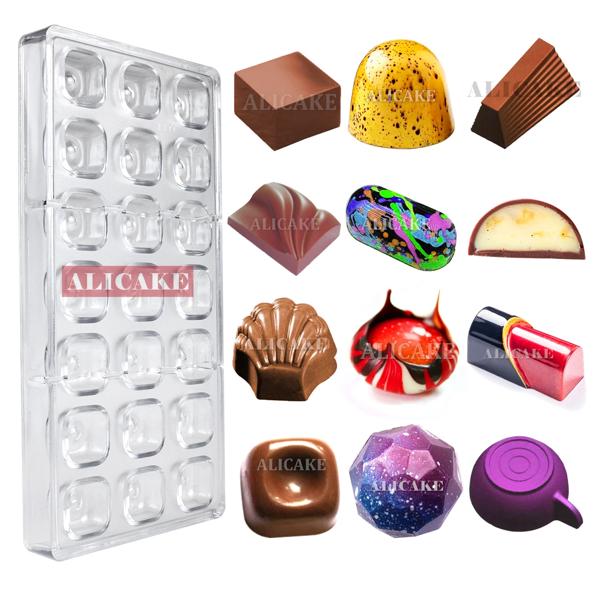 Stampo Per Cioccolato In Policarbonato Per Barrette Di Caramelle Al Cioccolato Bonbons Stampi Acrilici Teglie Per Dolciumi Dolci Vassoi Utensili Per P