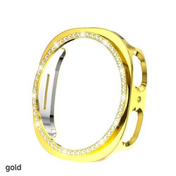 Elegant Diamond Watch Case - Fashion Protective Cover for Women (No Tempered Glass) (Gold)