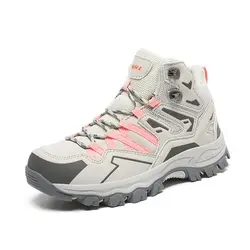 Enhanced Outdoor Hiking and Trekking Shoes - Non-slip, Waterproof Boots for Adventure Enthusiasts (Pink)