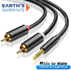 Premium 3.5mm to Dual RCA Audio Splitter Cable for Superior Sound Quality (3.5 to 2RCA)