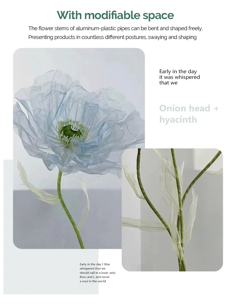 Große Hochzeits straße führt Blumen Seide Mesh Garn Blumen Hochzeit Requisiten stehen Party Hintergrund Dekor Fenster Layout Ehe Dekor – Detail 8